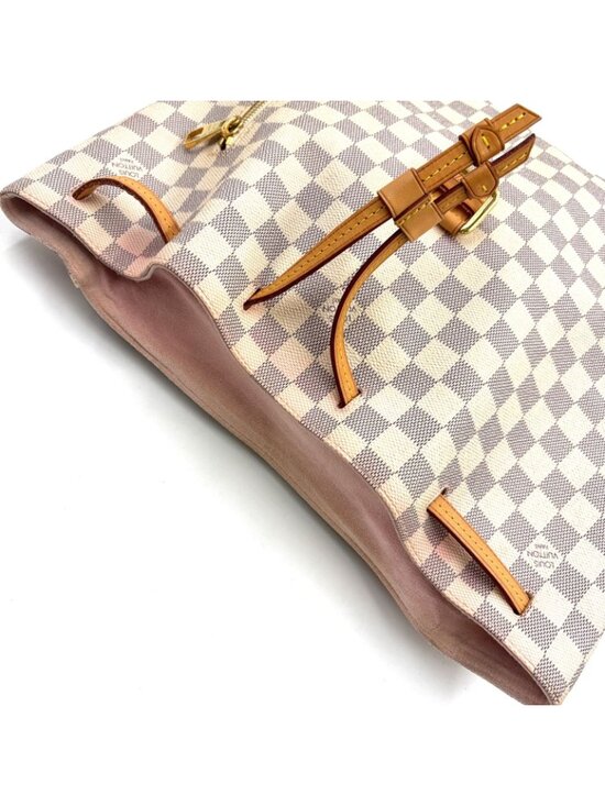 Louis Vuitton Sperone Damier Azur Leather White Light Brown Backpack Gold main image 10